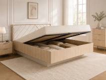 Opbergbed VILLANOVA 160x200 cm barista eik