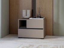 Nachtkastje CROSSAIR 2 lades taupe
