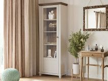 Kolomkast EVOCO 1 deur (links) kasjmier/eik dunin met LED-verlichting