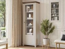 Kolomkast EVOCO 1 deur (rechts) kasjmier/eik dunin met LED-verlichting