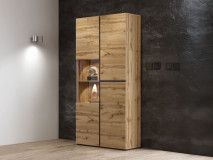 Vitrinekast CROSSAIR 3 deuren wotan eik