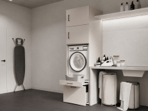 Kast WASHING 1 machine kasjmier met 2 opzetkasten