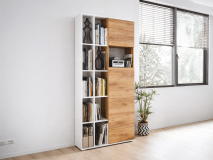 Kast LISBONNE 2 deuren wit/navarra eik