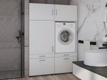 Kast WASHING 1 machine met kast 1 deur 2 lades LARGE wit