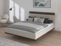 Bed SAJORIS 160x200 cm kasjmier/atlantische eik