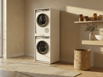 Wasmachinekast WASHING 2 machines boven elkaar MEDIUM wit