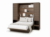 Opklapbed CONCEPTION PRO 120x200 cm dunin eik (verticaal) met kasten