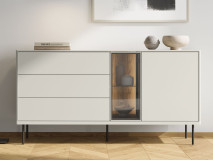 Dressoir EMPIRO 2 deuren 3 lades kasjmier met led