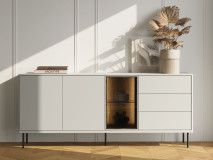 Dressoir EMPIRO 3 deuren 3 lades kasjmier met led