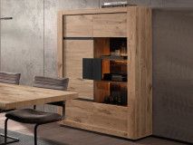 Vitrinekast SARINO 2 deuren canyon eik 