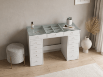 Make-up tafel JESSIE 13 lades wit