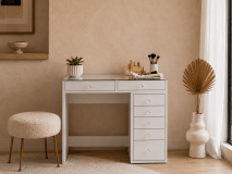 Make-up tafel JESSIE 7 lades wit