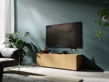 Tv-meubel KINGSTON 1 klapdeur 105 cm eik
