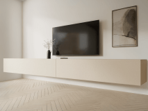 Tv-meubel KINGSTON 2 klapdeuren 280 cm kasjmier