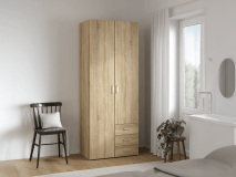 Kast SPACIO 2 deuren 3 lades eik 