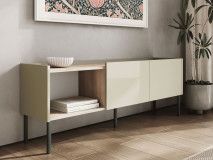 Tv-meubel JULIE 2 deuren acacia/olijf