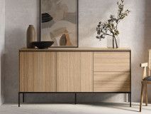 Dressoir VIDDO 2 deuren 2 lades linea eik