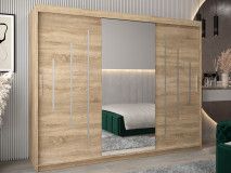 Kast YORKSHIRE 3 schuifdeuren 250 cm sonoma