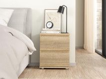 Nachtkastje NOVARO 2 lades eik