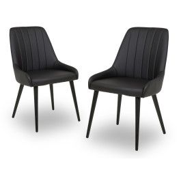Set van 2 stoelen RAPHEO zwart
