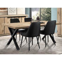 Rechthoekige eettafel STEFALIS 200 cm canyon eik 