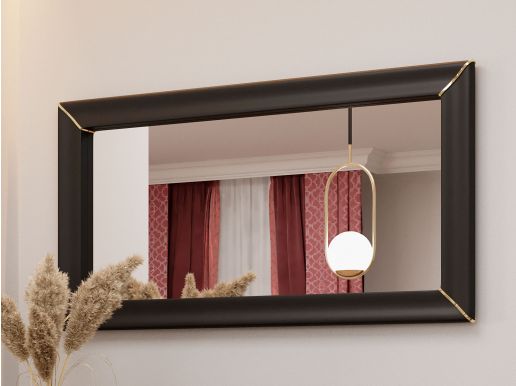 Rechthoekige spiegel ARNOLI 120 cm zwart