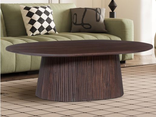 Ovale salontafel MIGADON 120 cm donkerbruin 