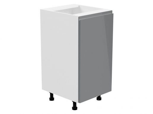 Keukenkast ASPAS 1 deur links 40 cm wit/hoogglans grijs