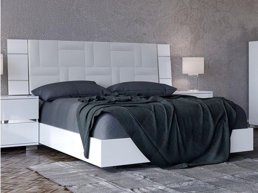 Bed UTOPIA DELUXE II 160x200 cm hoogglans wit