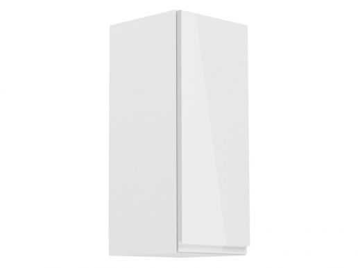 Hoge keukenkast ASPAS 1 deur links 30 cm wit/hoogglans wit