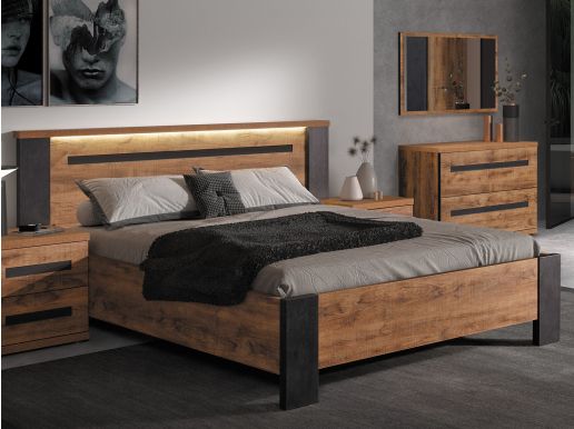 Bed PAULETTE 140x200 cm tropix hout 