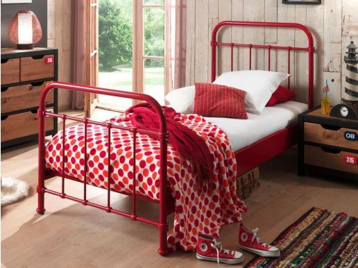 Bed BROOKLYN 90x200 cm rood
