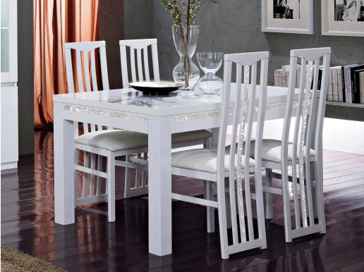 Eettafel REBECCA 190 cm hoogglans wit