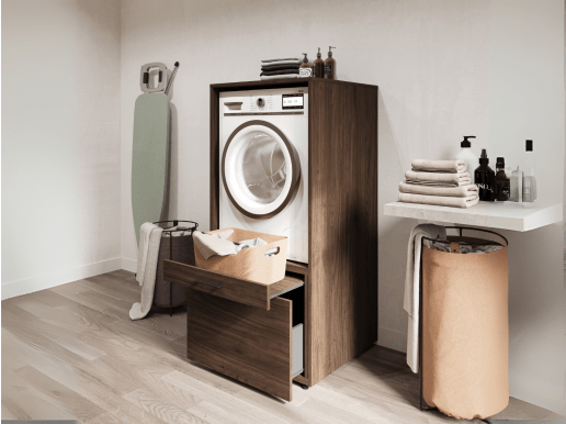 Kast WASHING 1 machine MEDIUM walnoot