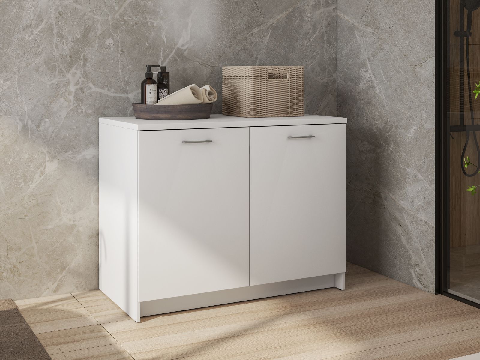 Onderkast WASHING 2 deuren wit